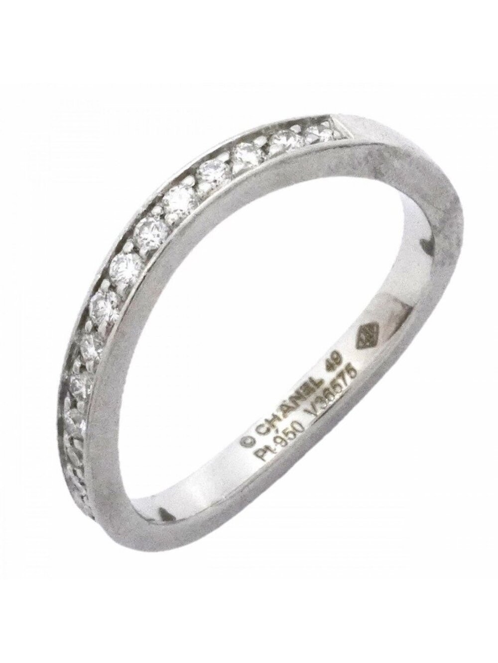 Chanel Ring Ribbon de Half Eternity Platinum Diamond